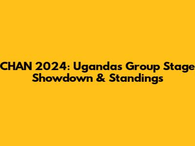 CHAN 2024: Uganda's Group Stage Showdown & Standings