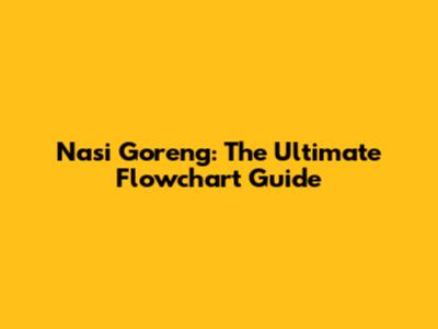 Nasi Goreng: The Ultimate Flowchart Guide
